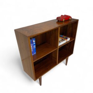 Vintage rosewood veneer bookcase from Denmark.